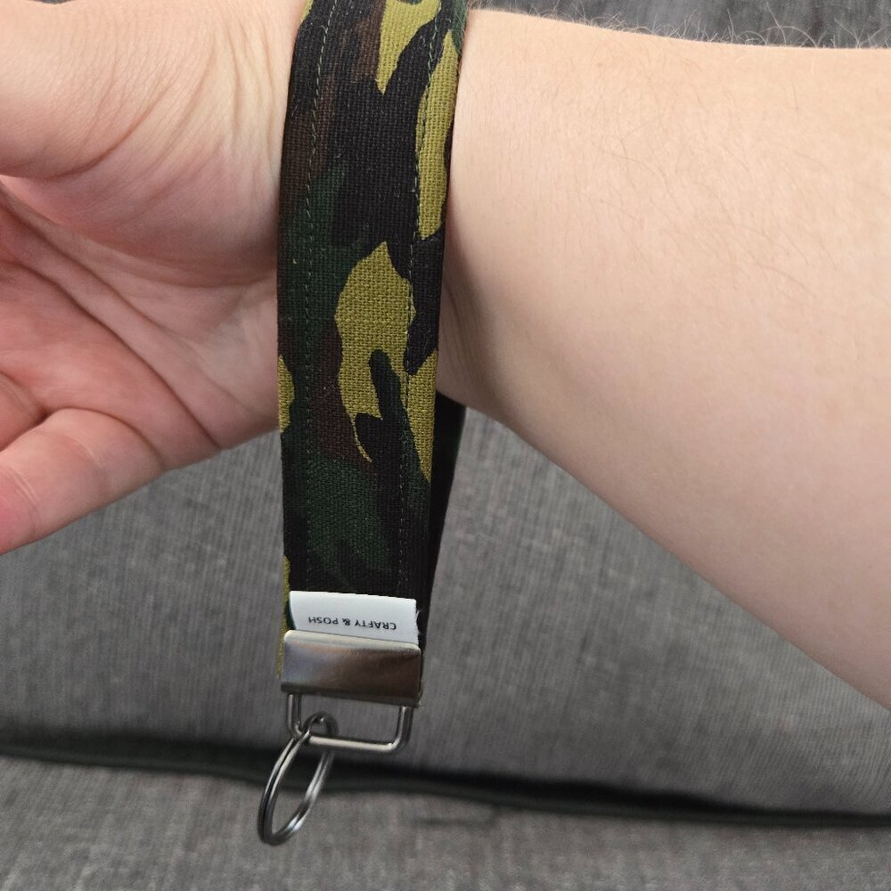 Crafty & Posh Camo Army Handmade Key Wristlet